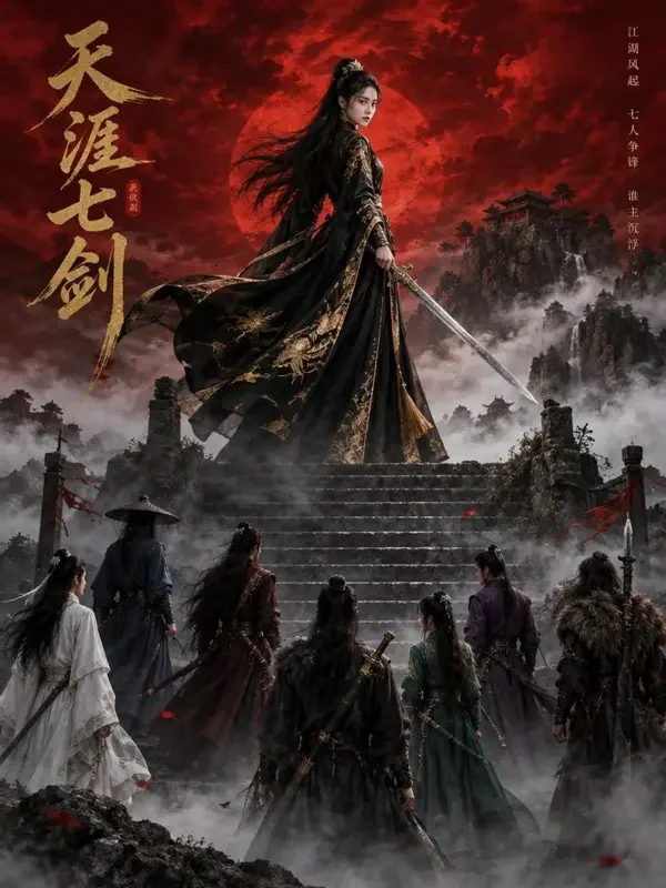 剑落长安，她是从军的小姐短剧封面，古装、逆袭题材